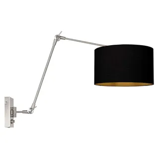 Steinhauer - wandleuchte - Prestige Chic - stahl - leinen metall - stehlampe - E27 - 3985ST - Transparent