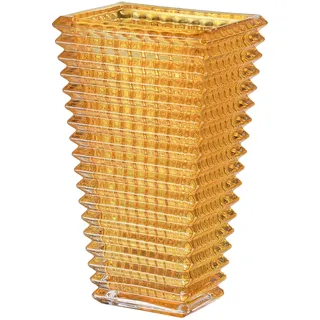 Mcmcncuiu, Kristallvase, bernsteinfarbene Glasvase, groß, modern, für Wohnzimmer, Schlafzimmer, Esstisch, Geburtstag, Hochzeit, 28 cm