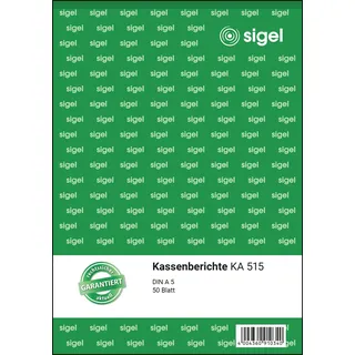 Sigel Formularbuch Kassenbericht A5 weiß