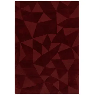 Flair Rugs Handwebteppich , Rot , Textil , Abstraktes , rechteckig , 120x170 cm , Reach, AZO-frei, Handmade in India , für Fußbodenheizung geeignet , Teppiche und Böden, Teppiche, Moderne Teppiche
