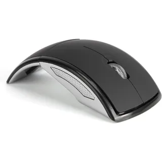 ZD-01 2,4-GHz-Funkmaus, faltbar, ergonomisch, mit USB-Empfänger, schwarz, für Notebooks - Schwarz