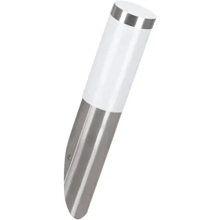 EGLO Außenleuchte Edelstahl 39,0 cm E27 1-flammig silber, weiß