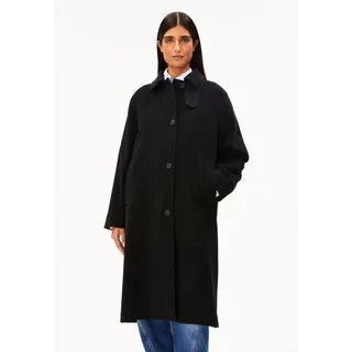 VAANOISE WOOL | Mantel aus recycelter Wolle - schwarz (L)