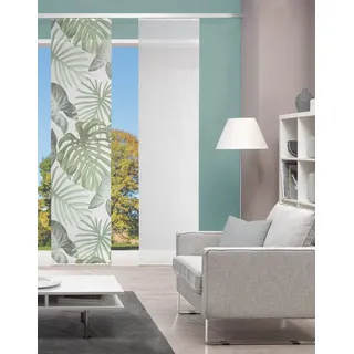 VISION S Schiebegardine »SANJA« Paneelwagen 1 Stk. tlg. Schiebevorhang Bambusoptik, Digitaldruck, grün