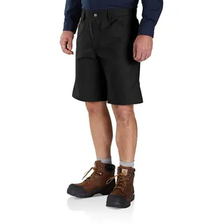 Carhartt Herren Rugged ProfessionalTM-Serie Rugged Flex® Relaxed Fit Canvas-Arbeitsshorts, Schwarz, W30