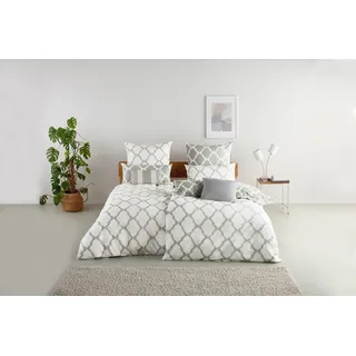 OTTO home Alba Wendebettwäsche Grau 155 x 220 cm + 80 x 80 cm