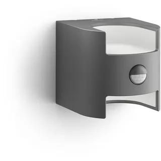 Philips Außenwandleuchte Aluminium 12,8 cm inkl. Bewegungsmelder anthrazit