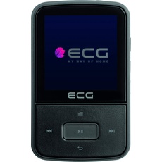 ECG PMP 30 8GB Black MP3/MP4-Player – Speicher 8 GB; 30 Vorwahlen für FM-Sender; MP3 von der Micro SD-Karte; Diktiergerät; Sportclip; Tastensperre; USB 2.0; In-Ear-Kopfhörer der Prämienreihe Schwarz