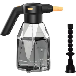 Elektrische Sprühflasche Autowasch-Schaumsprüher, 2L Automatische Gießkanne, Wiederaufladbarer Akku Schaumsprüher mit Verstellbarem Auslauf Sprühflasche Pflanzen für Gartenarbeit, Düngen, Reinigung