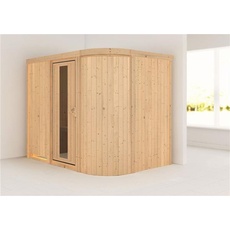 Bild Sauna Titania 4 68mm ohne Saunaofen Tür Holz