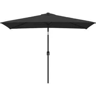 vidaXL Sonnenschirm mit Metall-Mast 300x200 cm Schwarz - Schwarz