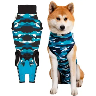Suitical Recovery Suit Hund, L, Blau Camouflage