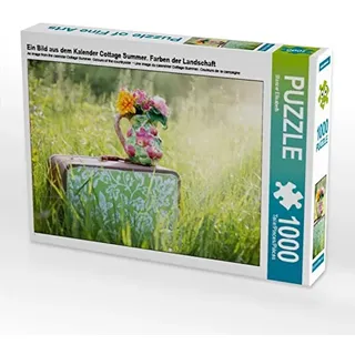 CALVENDO Puzzle EIN Bild aus dem Kalender Cottage Summer. Farben der Landschaft 1000 Teile Lege-Größe 64 x 48 cm Foto-Puzzle Bild von Elisabeth Stanzer