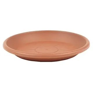 greemotion Blumentopfuntersetzer Terrakotta - Untersetzer Blumen mit 34 cm Durchmesser Höhe 4,4 cm - Pflanzkübel Untersetzer aus Kunststoff - Pflanzenuntersetzer rund - Pflanzen-Untertopf