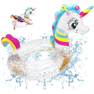 Schwimmring Einhorn, Yanghad Schwimmtiere Einhorn, Schwimmreifen, Schwimmtier, Schwimmparty, Sommer, Strand