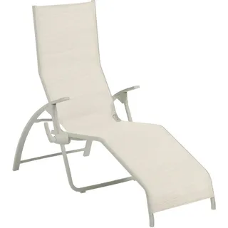 Kettler Bäderliege , Creme, Beige , Metall, Textil , 73x120x180 cm , Made in Germany , wetterbeständig, UV-beständig, klappbar, stufenlos verstellbar , Gartenmöbel, Balkonmöbel, Balkonliegen
