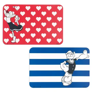 Excelsa Olivia & Popeye Set 2 Tischsets rot und blau, 43 x 29 cm, 2 Stück
