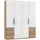 Drehtürenschrank Level 200 x 236 x 58 cm Weiß/Eiche