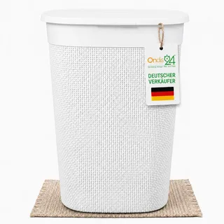 Ondis24 Wäschebox Wäschekorb Filo 55 Liter (weiß)