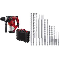 Einhell Bohrhammer TC-RH 1600 (1.600 W, 4 J, Bohren/Hammerbohren/Meißeln mit und ohne Fixierung, Pneumatisches Schlagwerk, SDS-plus-Werkzeugaufnahme