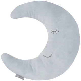 roba Nackenkissen in Mond Form - roba Style - Weiches Deko Kissen für Baby & Kinderzimmer - Kuschelkissen für Mädchen & Jungen - Hellblau, 1 Stück (1er Pack)