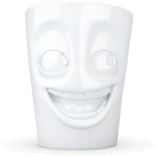 FIFTYEIGHT PRODUCTS / Tassen / Henkelbecher „Witzig" (Porzellan, 350ml, weiß, Made in Germany)