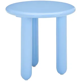 Novel Beistelltisch , Blau , Holzwerkstoff , rund , zylindrisch , 50x50.5x50 cm , Wohnzimmer, Wohnzimmertische, Beistelltische, Beistelltische rund
