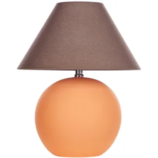 Beliani Tischleuchte Limia 34/34/41 cm , Orange , Keramik , E27 , 34x41x34 cm , Lampen & Leuchten, Innenbeleuchtung, Tischlampen
