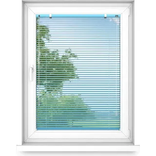 time4blinds - Jalousien Fenster Innen ohne Bohren, Alu Jalousie Aluminium Rollos, Azurblau, Links, 1500x1400 - Blau