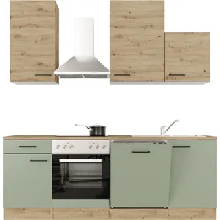 Flex-Well Küchenzeile Cara 220 cm grün