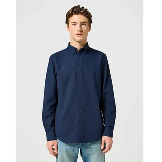 Wrangler Oxford Langarmhemd - Dark Navy - S