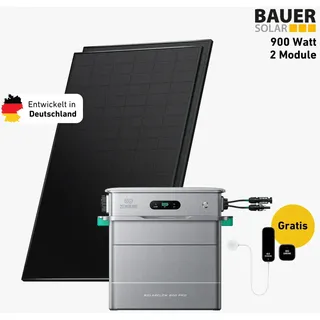 Balkonkraftwerk 900 Watt, Bifazial Komplettset, Balkonkraftwerk, Zendure Solarflow 800 Pro