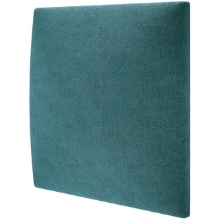 MOLLIS Polsterplatte, Quadratisches und Dekoratives Wandpaneel, Geeignet als Bettkopfteil oder Aufprallschutz, Reduziert Schall und Verbessert Akustik, aus Schaumstoff, 30 x 30 cm, Türkis