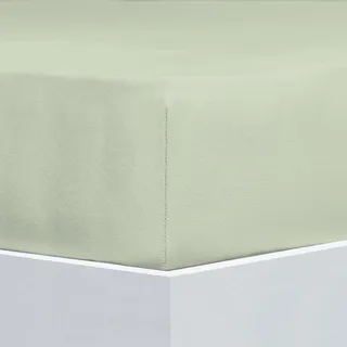 Florella Spannbettlaken Soft-Flanell 100 x 200 cm grün