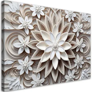 Kunstloft Kunstdruck Weiß 90/60 cm , Textil , 90x60 cm , Bilder & Rahmen, Bilder, Leinwandbilder