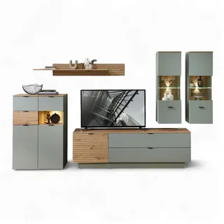 Innostyle Wohnwand INA Wohnwand, 340x200x44 cm (B/H/T) 6 Stk. tlg.