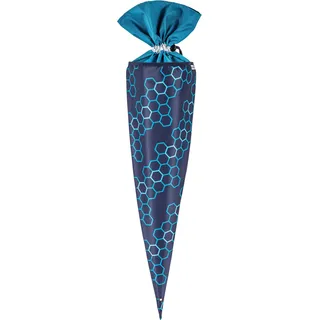 Schultüte MCNEILL "Schultüte, Xagon", Kinder, Gr. B/H/L: 70cm, blau (xagon), Polyester, Papierdekoration Schultüte