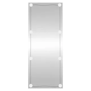vidaXL Wandspiegel mit LED-Leuchten 40x100 cm Glas Rechteckig - Silber