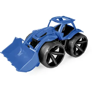 Wader 64520 - Maximus Traktor in Blau mit extra Breiten Reifen, Größe ca. 68 cm, für Kinder ab 12 Monaten, geeignet als Geschenk für kreatives Spielen