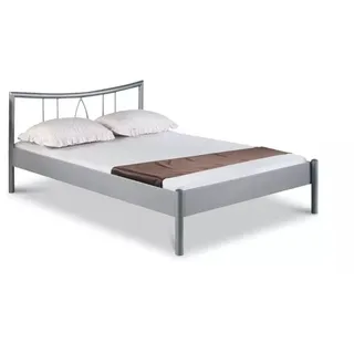 Metallbett Hanna – 100 x 220 cm / silbergrau