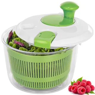 Vihoom Salatschleuder Klein, Salatschleudern mit Deckel und 3L Salatschüssel und Masche, Salat Schleuder Zum Wäscht und trocknet Salat, Gemüse und Obst, Effektives Und Einfaches Schleudern