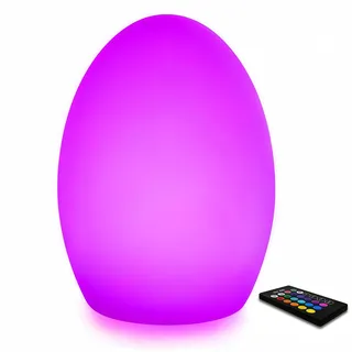 Mr.Go 8" LED Nachtlicht Dimmbar Nachttischlampe mit Fernbedienung, Wiederaufladbar Stimmungslicht Tischlampe für Kinderzimmer mit 16 RGB Farben, 8 Stufige Dimmung & 4 Farbwechsel Modi