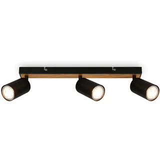 Briloner Deckenlampe 2-flg. 44 cm schwarz-Holz