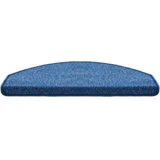 Esposa Stufenmatte , Blau , Textil , meliert , halbrund , 28x65 cm , für Fußbodenheizung geeignet, pflegeleicht, strapazierfähig , Teppiche und Böden, Schmutzfangmatten, Stufenmatten