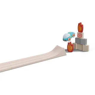 HABA 2011843001 - CARS Action-Sprungschanze, Erweiterung, Holz/Kunststoff, 14-teilig