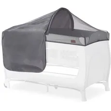 Bild von Sonnenschutz & Moskitonetz für Reisebetten Travel Bed Canopy mit UV-Schutz 50+, Luftdurchlässiger Netzstoff, Einfach zu Befestigen mti Gummizug und Klettverschlüssen, Faltbar (Grey)