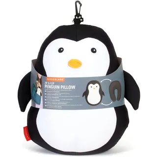 Kikkerland Reisekissen Pinguin 85 x 30 cm Schwarz