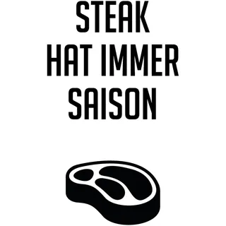 queence Wanddekoobjekt »Steak« Stahlschild, Blechschild, Spruch, Witzig, Wanddeko, retro, 20x30cm, schwarz