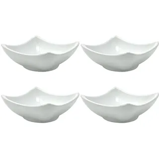 DanDiBo Dipschalen 4er-Set Melamin Set Weiß 754 , Naturmaterialen , 7.7x3x7.7 cm , Geschirr, Schalen & Schüsseln, Dipschalen