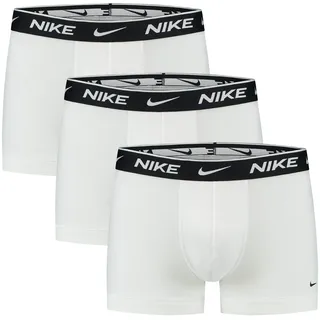 Nike Herren Everyday Cotton Stretch Trunks 3Pk, White, XS